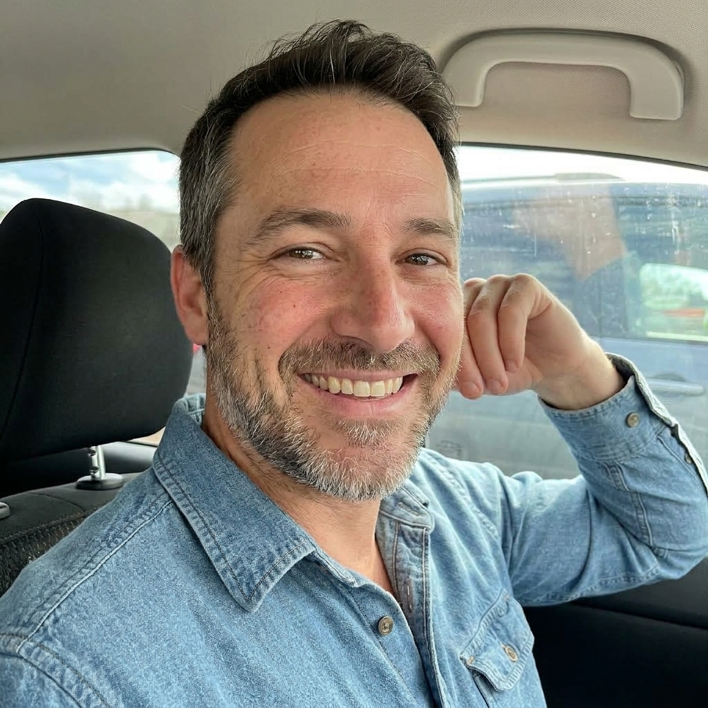 Active man smiling